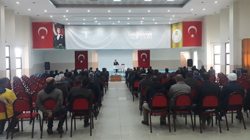 Ziraat Odası Delege Seçimleri  Münasebetiyle İlçemiz Mahalle Muhtarlarına Bilgilendirme Eğitimi verildi.